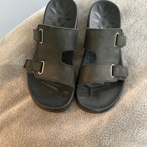 Black Slide Sandals Megnya